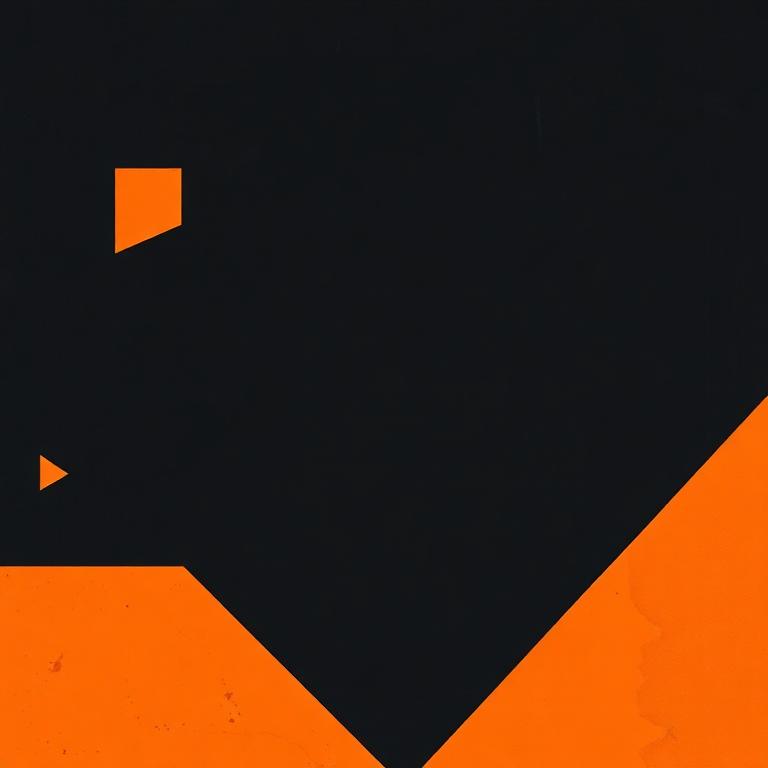 Bold black and orange geometric Instagram promotion poster