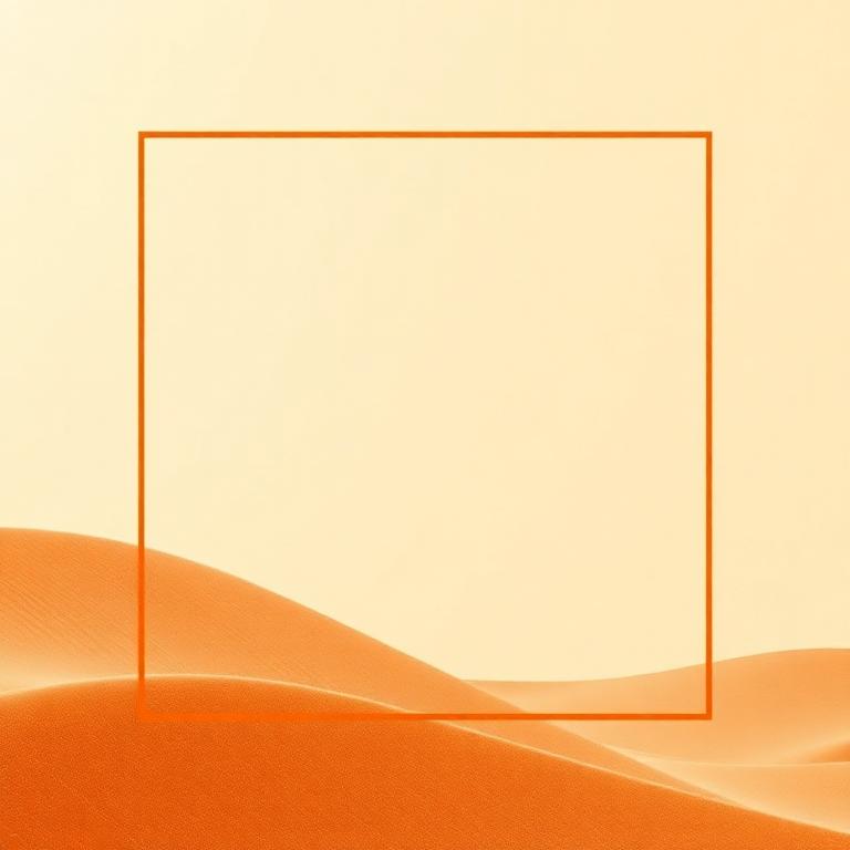 Warm sand gradient poster with a thin geometric frame